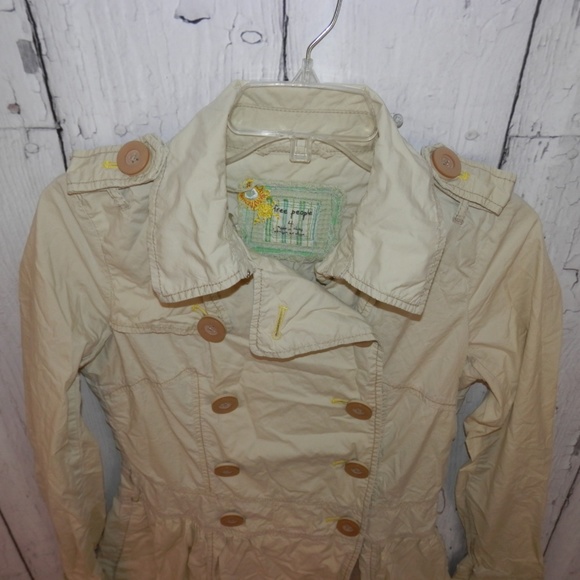 Free People Size 4 Trench Coat Tunic Jacket Shirt - Picture 6 of 8